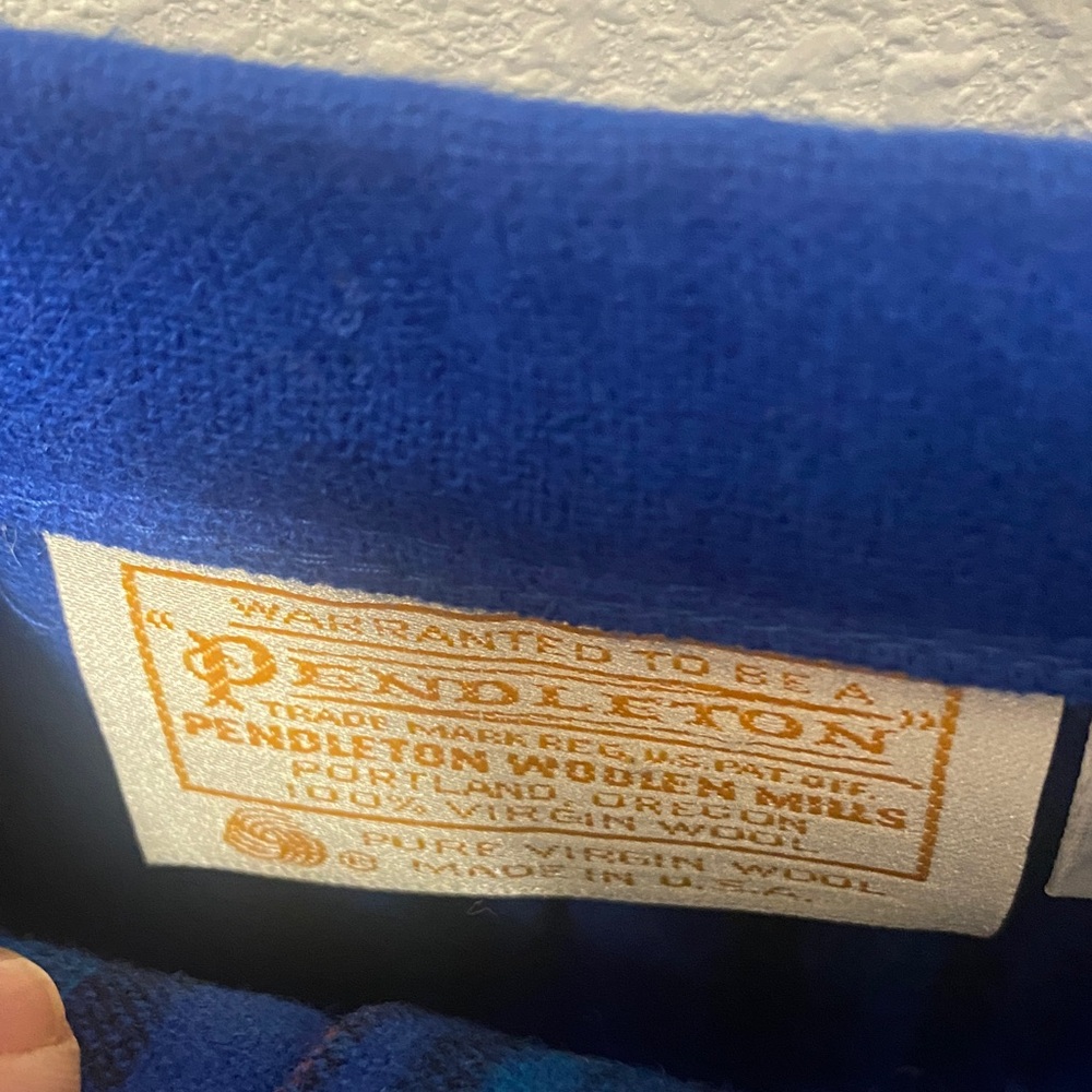 Pendleton vintage Royal Blue - Wool Pleated Midi Skirt - 34” waist - Picture 2 of 9